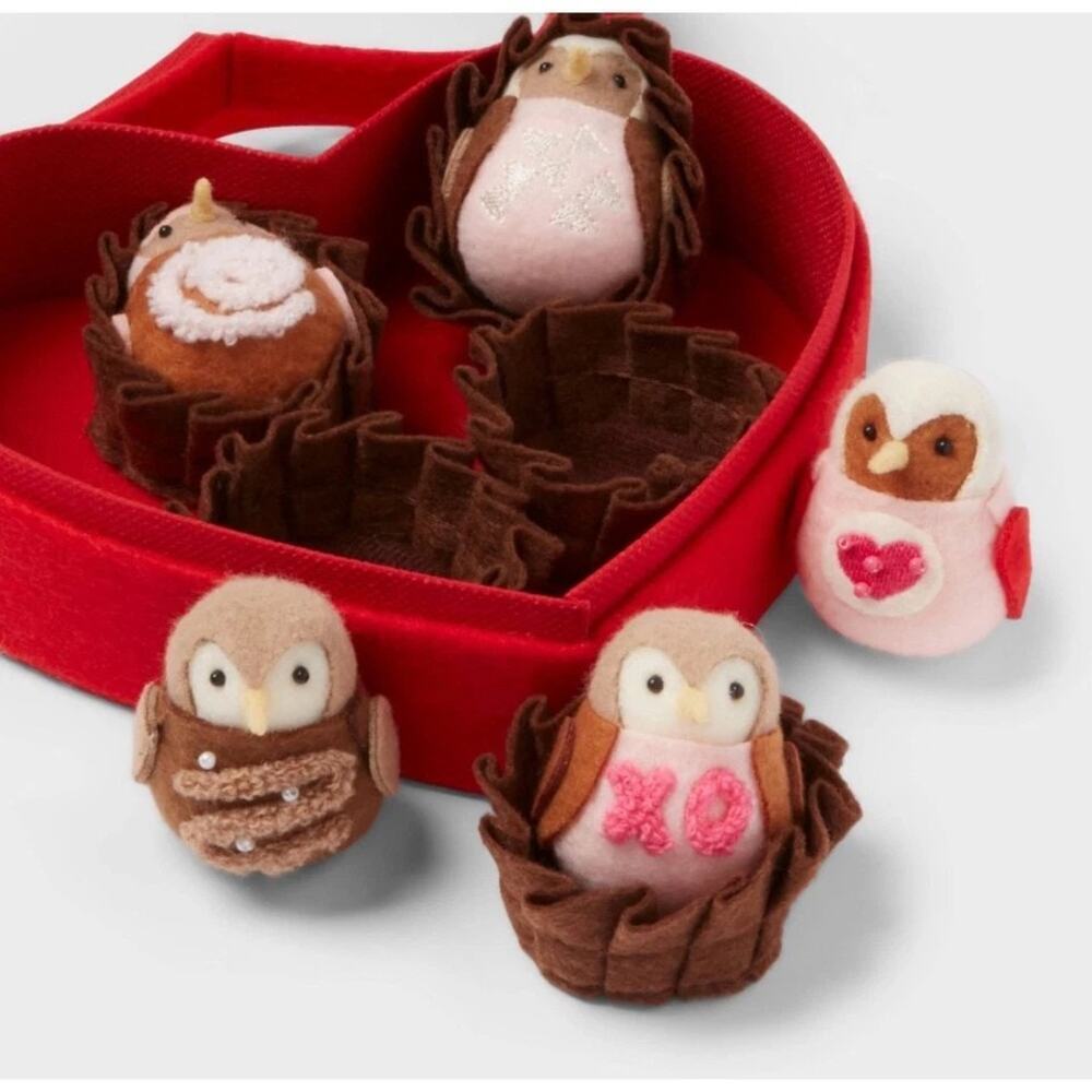 NEW Spritz Valentine's Day Featherly Friends Birds Chocolate Box Target